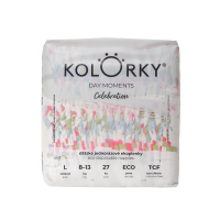 KOLORKY DAY MOMENTS - Celebration - L (8-13 kg) - jednorázové ekoplenky 27 ks