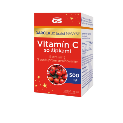 GS Vitamín C 500 mg se šípkem 130 tablet