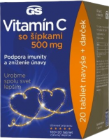 GS Vitamín C500 + šípky - dárkové balení 120 tablet