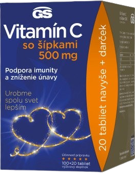 GS Vitamín C500 + šípky - dárkové balení 120 tablet