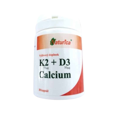 NATURICA Vitamin K2 + D3 Calcium 30 kapslí