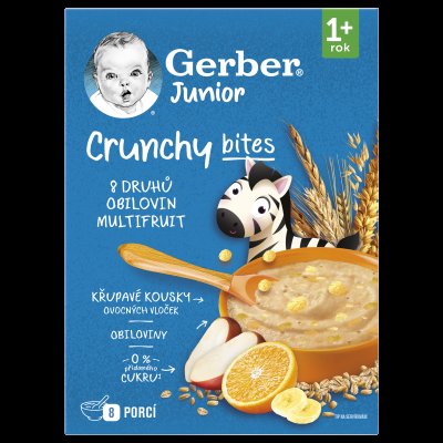 GERBER Junior nemléčná kaše ovocná s křupavými kousky 200 g