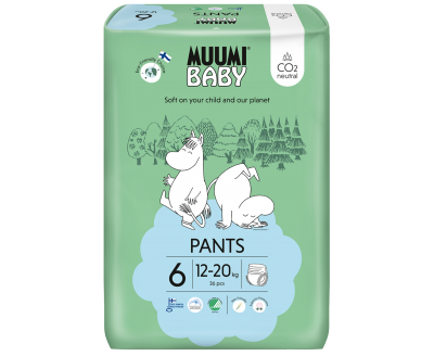 MUUMI BABY Pants 6 Junior 12-20 kg kalhotkové eko pleny 36 ks