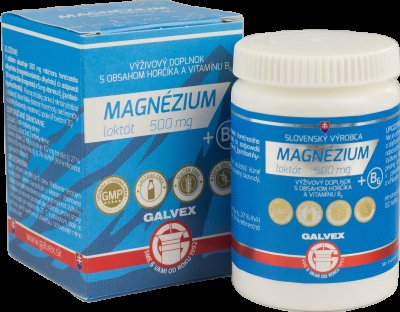 GALVEX Magnézium laktát 500 mg + B6, 100 tablet