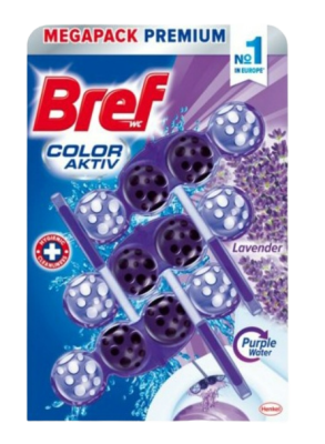 BREF WC blok Power Aktiv lavender 3 x 50 g