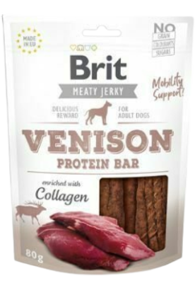 BRIT Snack Jerky Venison Protein Bar 80 g