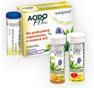 AcidoFit MD-MIX tablety šumivé 2 x 10 +indik.papírky 100 ks