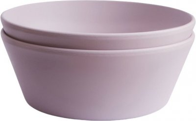 MUSHIE Kulatá miska - Soft Lilac 2 ks