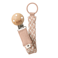 BIBS Paci Braid klip na dudlík, Blush/ Ivory