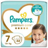 PAMPERS Premium Care velikost 7, 15kg+, 32 ks