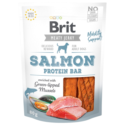 BRIT Dog Jerky Salmon Protein Bar 80 g