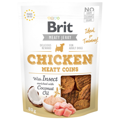 BRIT Jerky Chicken with Insect Meaty Coins 80 g