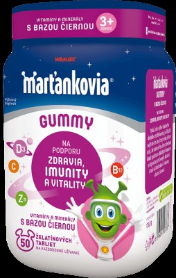 MARŤANKOVIA WALMARK Gummy Vitamíny s Bezou černou želatinové tablety 50 ks