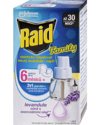RAID Family tekutá náplň do el. odpařovače s vůní levandule - 30 nocí