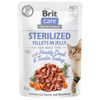 BRIT Kapsička Cat Pouch Sterilized - Hearty Duck & Tender Turkey in Jelly 85 g BRIT Kapsička Cat Pouch Sterilized - Hearty Duck & Tender Turkey in Jelly 85 g