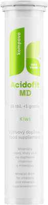 KOMPAVA Acidofit Kiwi 16 šumivých tabliet