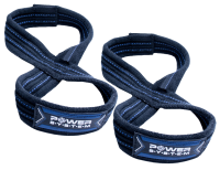 POWER SYSTEM Trhačky Lifting Grips Figure 8, čierná/modrá, veľ. S/M, 2 ks