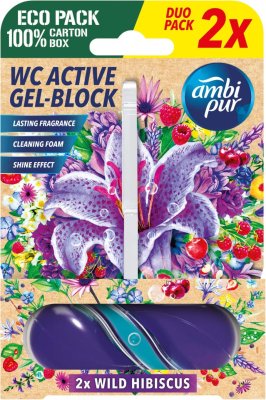 AMBIPUR WC Active gel-blok divoký ibišek 2 x 45 g