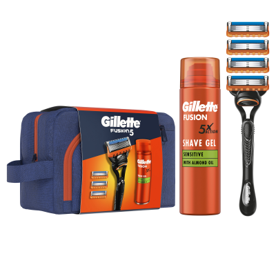 Gillette Xmass sada UEFA holicí strojek + 4 hlavice a gel na holení 200 ml