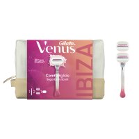 GILLETTE VENUS Comfortglide Festival dámská dárková taška: holicí strojek + 2 hlavice + toaletní taška