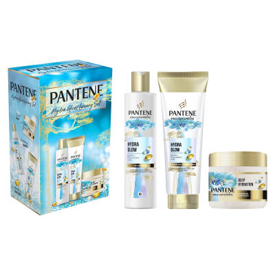 PANTENE Sada produktů Miracles Hydra Glow: maska na vlasy, šampon a kondicionér