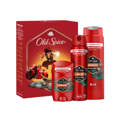 Old Spice Xmass sada Bearglove deodoranty a sprchový gel 3 ks