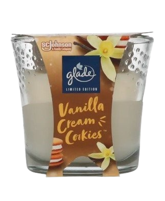 GLADE Vanilia Cream Cookies, Vonná svíčka 112 g