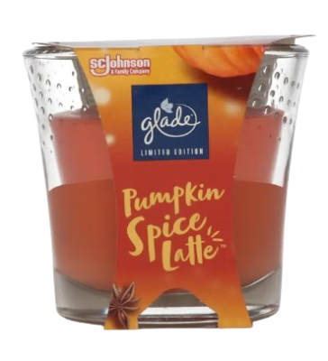 GLADE Pumpkin Spice Latte, Vonná svíčka 112 g