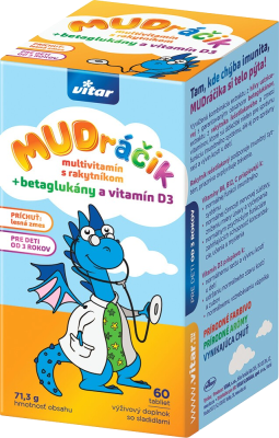 MUDRÁČIK multivitamin + betaglukany a vitamín D3 60 tablet