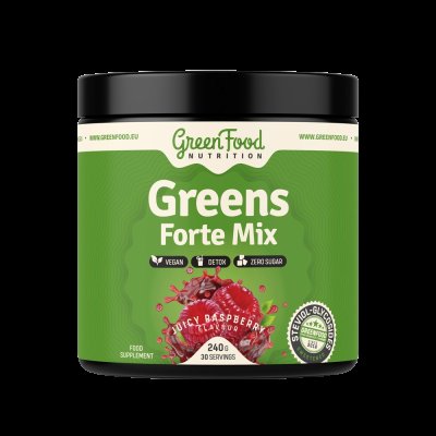 GREENFOOD NUTRITION Greens Forte Mix, juicy raspberry 240 g