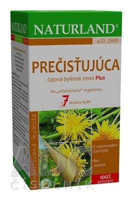 NATURLAND Prečisťujúca čajová zmes plus bylinný čaj nálevové vrecúška 20 x 1.75 g