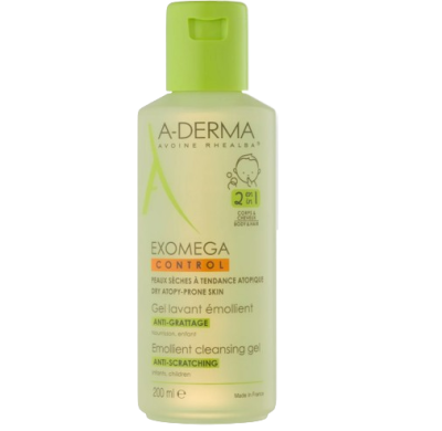 A-derma Exomega Control zvláčňující mycí gel 2v1 200 ml