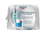 EUCERIN Vánoční taštička Hyaluron-Filler + 3x Effect Hydratační booster sérum + Noční hydratační booster