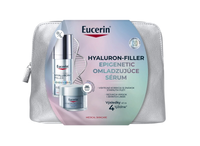 EUCERIN Vánoční taštička Hyaluron-Filler Epigenetic Omlazující sérum + Hyaluron-Filler + 3x Effect Noční krém