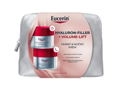 EUCERIN Vánoční taštička Hyaluron-Filler + Volume-Lift Denní krém + Noční krém