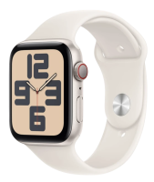 APPLE Watch SE GPS + Cellular 44mm Starlight Aluminium Case with Starlight Sport Band - M/L