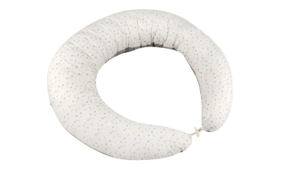 BOMIMI ABRA Multifunkční polštář XXL hvězdičky bílá/šedá