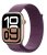 APPLE Watch Series 10 GPS + Cellular 42mm Rose Gold Aluminium Case with Plum Sport Loop