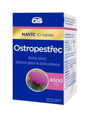 GS Ostropestřec 6500 mg, 60 + 10 tablet