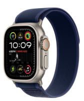 APPLE Watch Ultra 2 (2024) 49mm, Přírodní titan s modrým trailovým tahem M/L