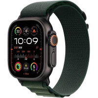 APPLE Watch Ultra 2 (2024) 49mm, Černý titan s tmavě zeleným alpským tahem M