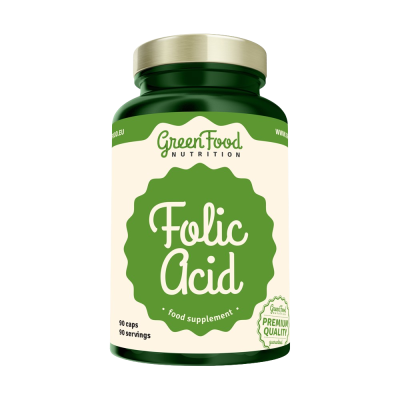 GREENFOOD NUTRITION Folic Acid 90 kapslí