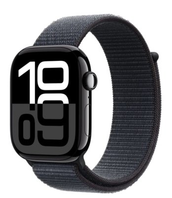 APPLE Watch Series 10 GPS + Cellular 46mm Jet Black Aluminium Case with Ink Sport Loop