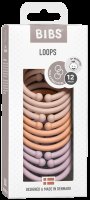 BIBS Loops kroužky, Blush/ Peach/ Dusky Lilac 12 ks BIBS Loops kroužky, Blush/ Peach/ Dusky Lilac 12 ks