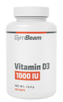 GYMBEAM Vitamín D3 1000 IU fudge brownie 60 kapslí