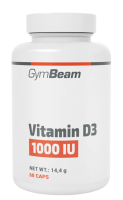 GYMBEAM Vitamín D3 1000 IU fudge brownie 60 kapslí