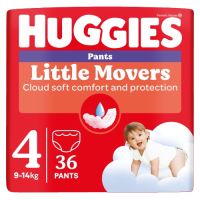 HUGGIES Little Movers Pants 4 36 ks