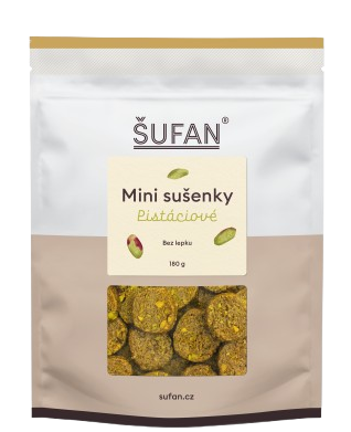 ŠUFAN Mini sušenky, Pistáciové 180 g
