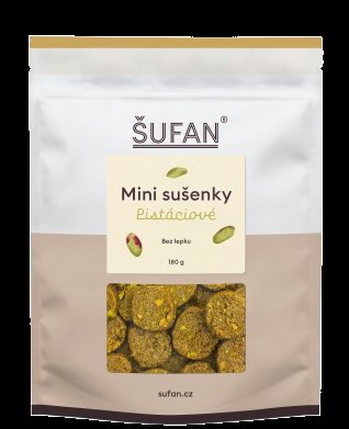 ŠUFAN Mini sušenky, Pistáciové 180 g