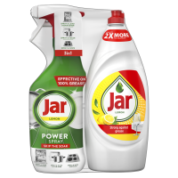 JAR sada: Power Spray 3v1 Lemon 500 ml + Jar Lemon tekutý prostředek na nádobí 900 ml